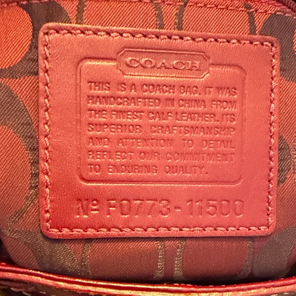 Coach Burgundy Patent Leather Tote